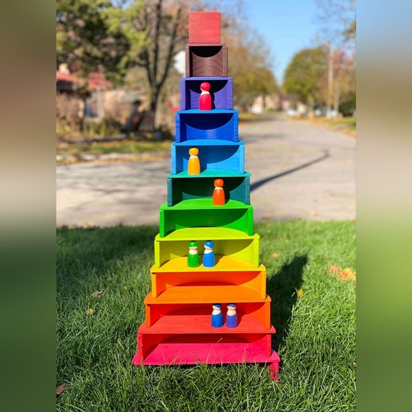 Wooden Peg people for open ended play - Picture 3 of 3